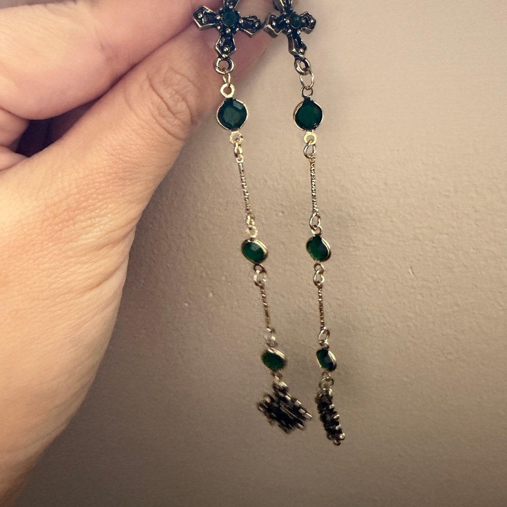 Gothic Cross Earring Set - Picture 3 of 3